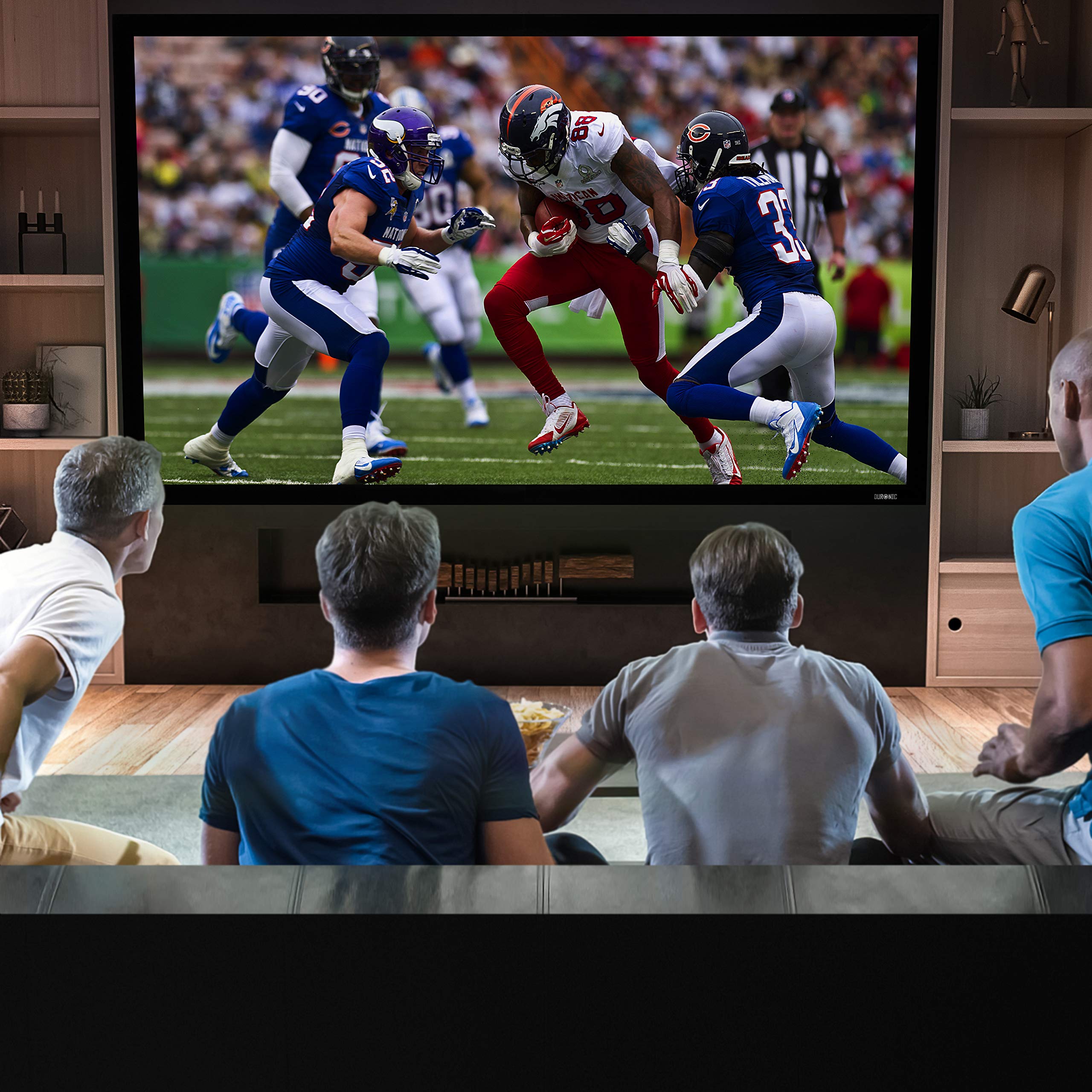 Zoomgoods Projector Screen FFPS100 Wall Mountable HD Projection Screens, 100” Fixed Frame Movie Screen, 16:9 Ratio Home Theatre Cinema Screen, Ideal for Home, Classroom, Office Presentations