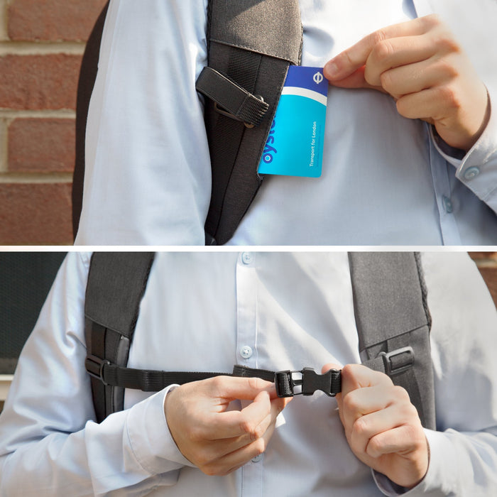 Zoomgoods Travel Laptop Backpack, Anti-Theft Lightweight Laptop Bag 15.6” School Rucksack, Backpack for Computer, business, school, Children, Ladies, Gym, Water Resistant, Gift for Women for men LB22