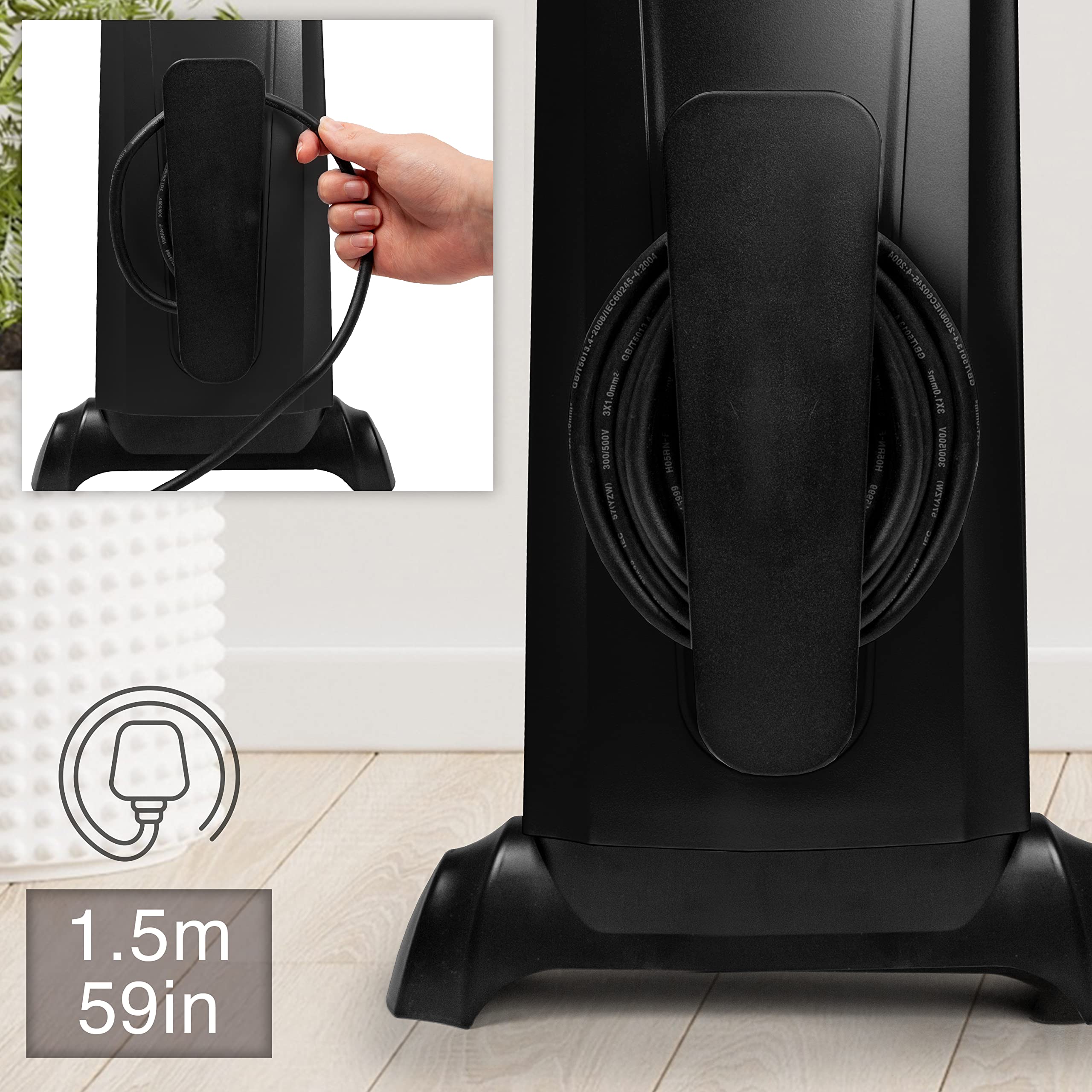 Zoomgoods Electric Heaters HV101 Oil Free Convection Heater 2500W Micathermic Panel Heater Portable Mica Heater Electrical Heaters for Heating Up Homes, Bedrooms, Offices & Garage Spaces