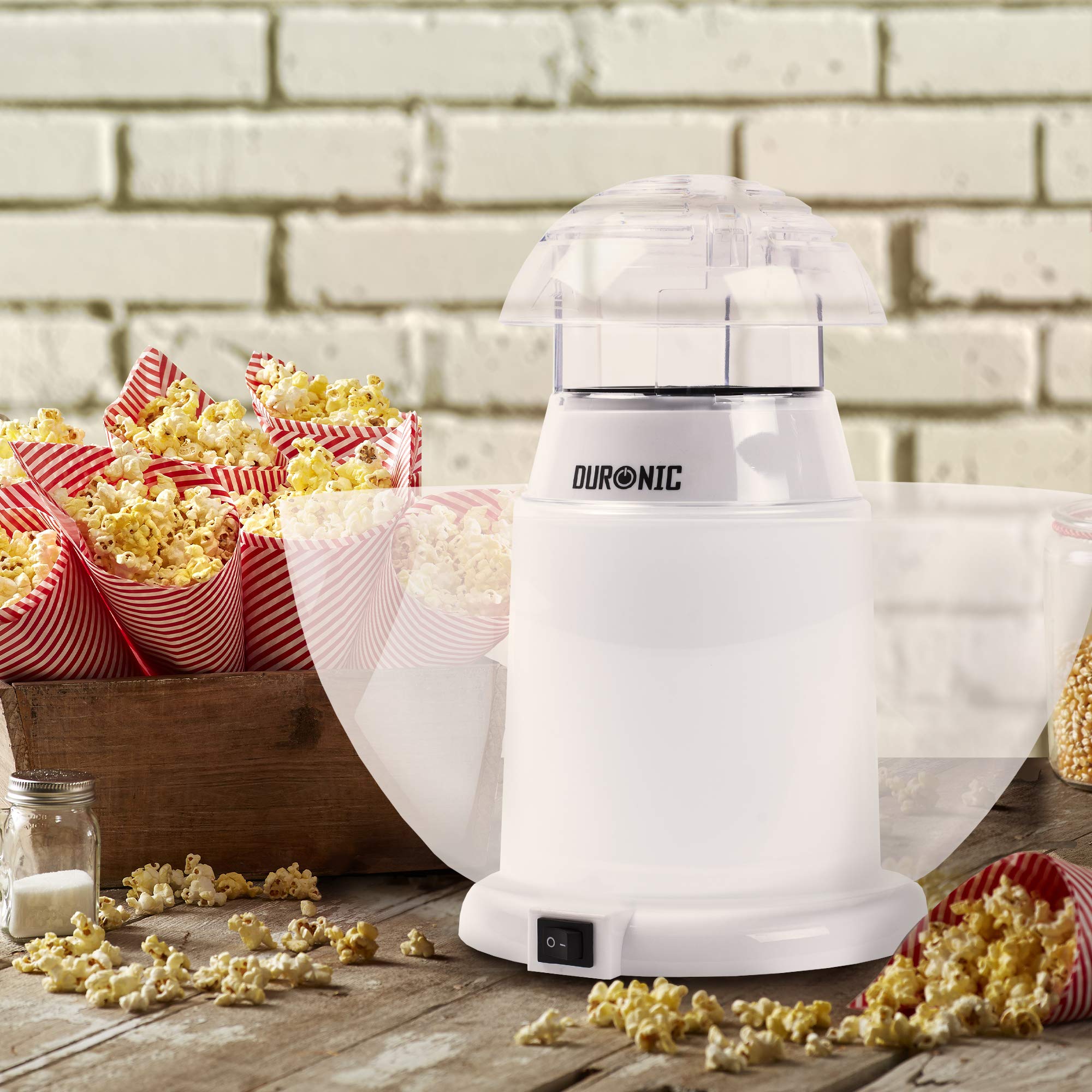 Zoomgoods Popcorn Machines POP50 WE Electric Pop Corn Maker 1200W Popcorn Popper Machines for Healthy Low Calorie Snacking, Movies Nights, Parties, Events, Picnics