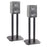 Zoomgoods SPS1022-40 Speaker Stand (Pair) - 40cm Height, Steel Base Supports, Floor/Table Standing with Spikes, Shoes, Pads, Insulating - Better Audio Quality - Black
