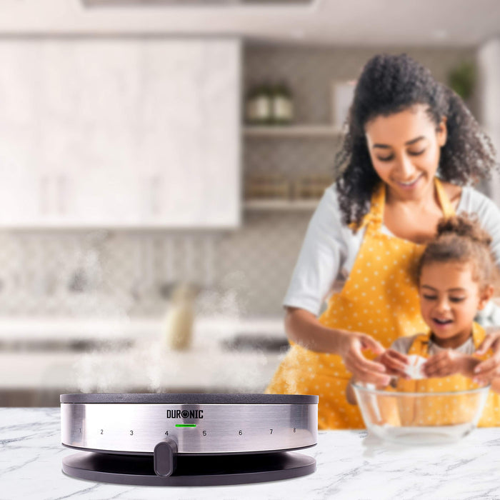 Zoomgoods Electric Crepe Maker PM131 Pancake Maker Machine, Crepe Griddle Grill Pan, Pancake Cooker Hot Plate for Breakfast, American Fluffy Pancakes, French Crepes and Galettes with Creperie Utensils