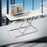 Zoomgoods Sit-Stand Desk DM05D11 WE [WHITE] | Height Adjustable Office Workstation | 74x43cm Platform | Raises from 5-40cm | Riser for PC Computer or Laptop | Ergonomic Desktop Table Converter