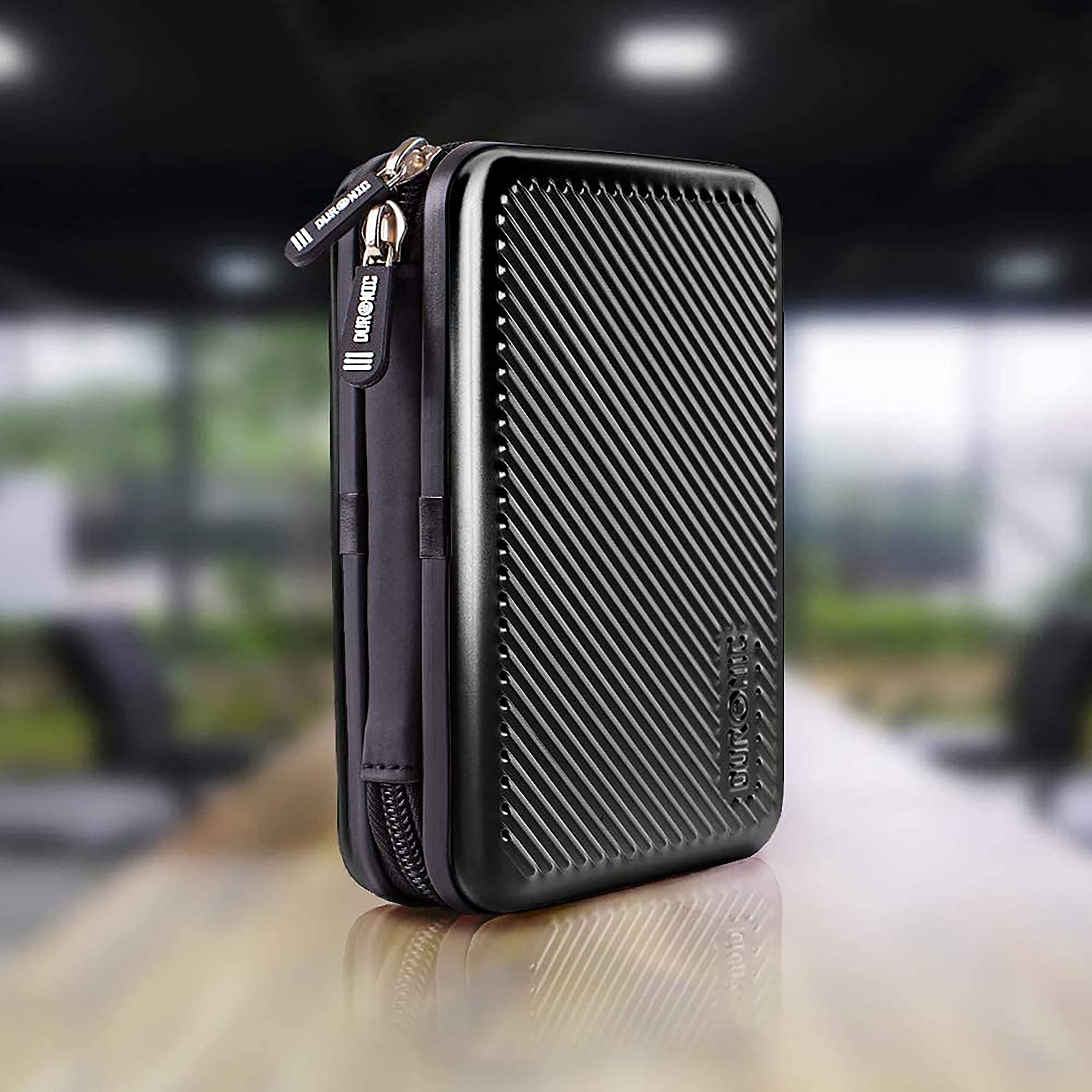 Zoomgoods Hard Drive Case HDC3 /BK, Black EVA Travel Case for Charger Adapter Power Bank SSD Storage Pouch for Seagate, WD, UnionSine, Toshiba, Sandisk, Samsung Drives 500GB to 5TB