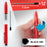 Zoomgoods Stylus Pens IS10RD [RED] [pack of 10] Refillable Ballpoint Pen & Rubber Stylus 2-in-1, Capacitive Stylus Pens for Touch Screen Devices for iPad, Tablet, Surface, Laptops, Kindle