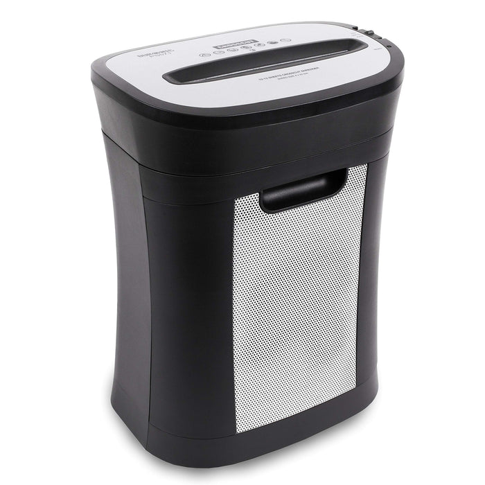 Zoomgoods Cross Cut Paper Shredder PS571, Shred 12 Sheet Heavy Duty Small Electric Shredders, Data Shredding Machine for Home Use, Office, Shreds Papers, Credit Cards, Envelopes, Documents - Black, P4