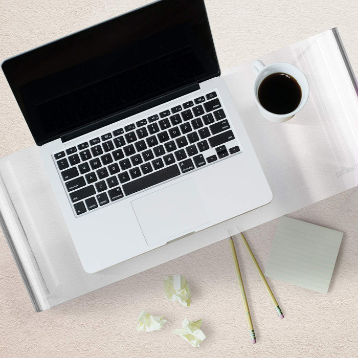 Zoomgoods Monitor Stand Riser DM053 | Laptop and Screen Stand for Desktop | Clear Acrylic | Support for a TV or PC Computer Monitor | Ergonomic Office Desk Shelf | 30kg Capacity | 50cm x 20cm