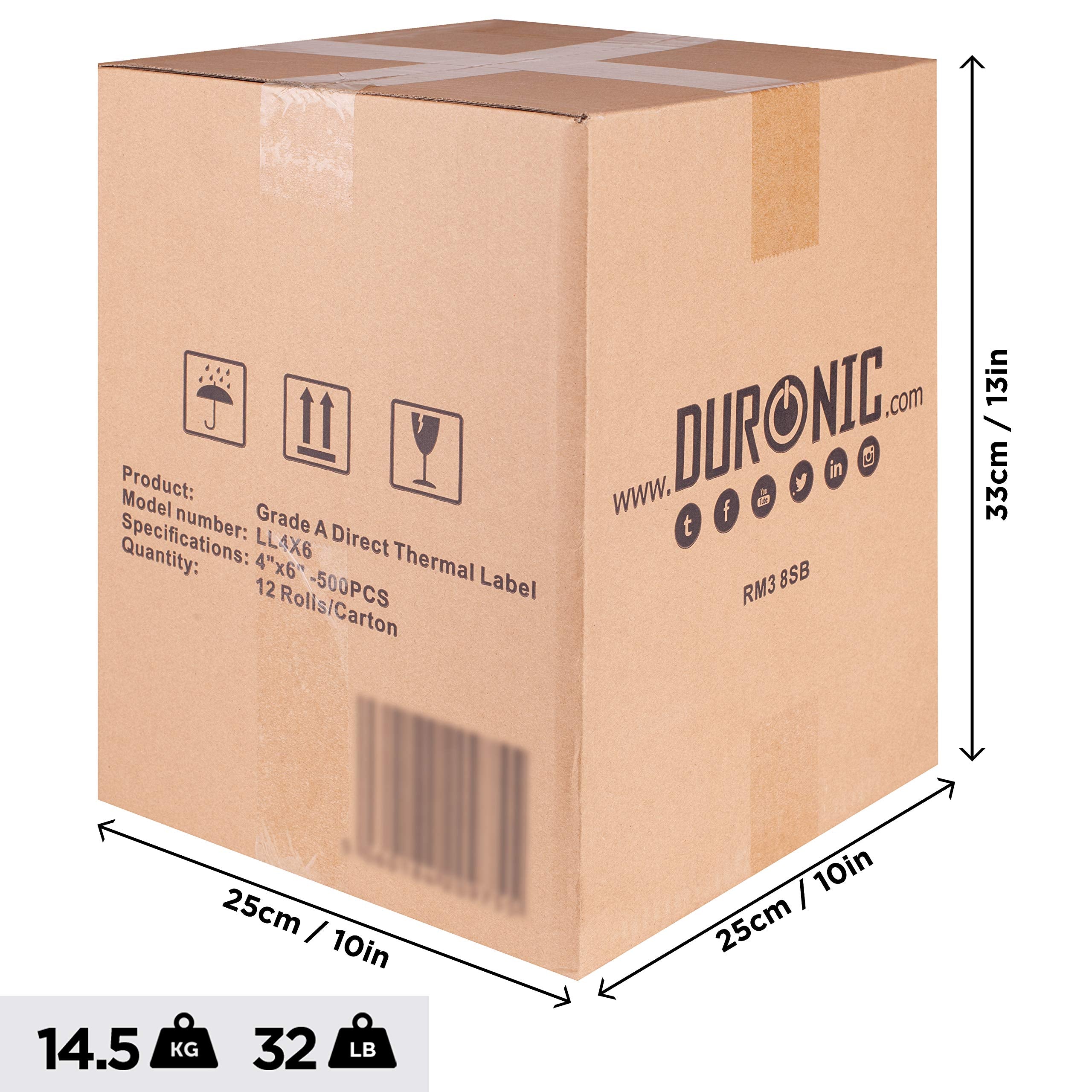 Zoomgoods Thermal Labels LL4X6 (396 Rolls / Pallet) | 500x Label Roll | 100x150mm (6x4”) | Perforated | Grade A Adhesive Printer Address Labels for Packages & Envelopes | 396 Pack | Bulk Buy