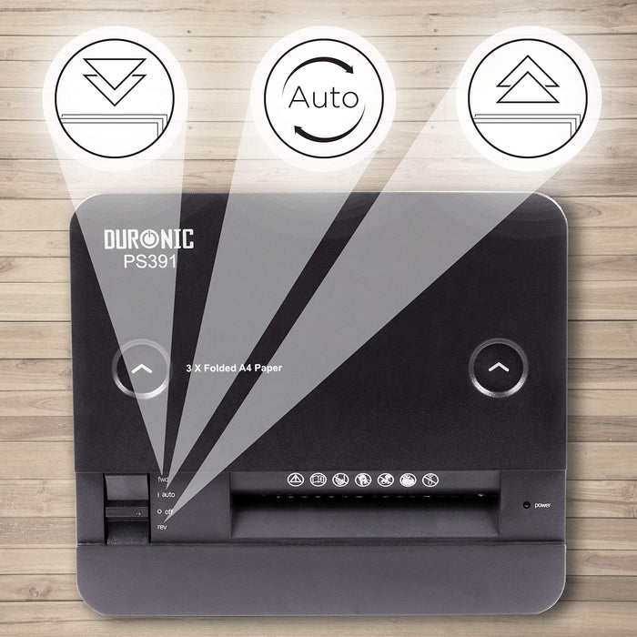 Zoomgoods Micro Cut Paper Shredder PS391, Shred 3 Sheet Heavy Duty Small Mini Electric Shredders, Data Shredding Machine for Home Office Use, Shreds Papers, Credit Cards, Envelopes, Documents - Black P4