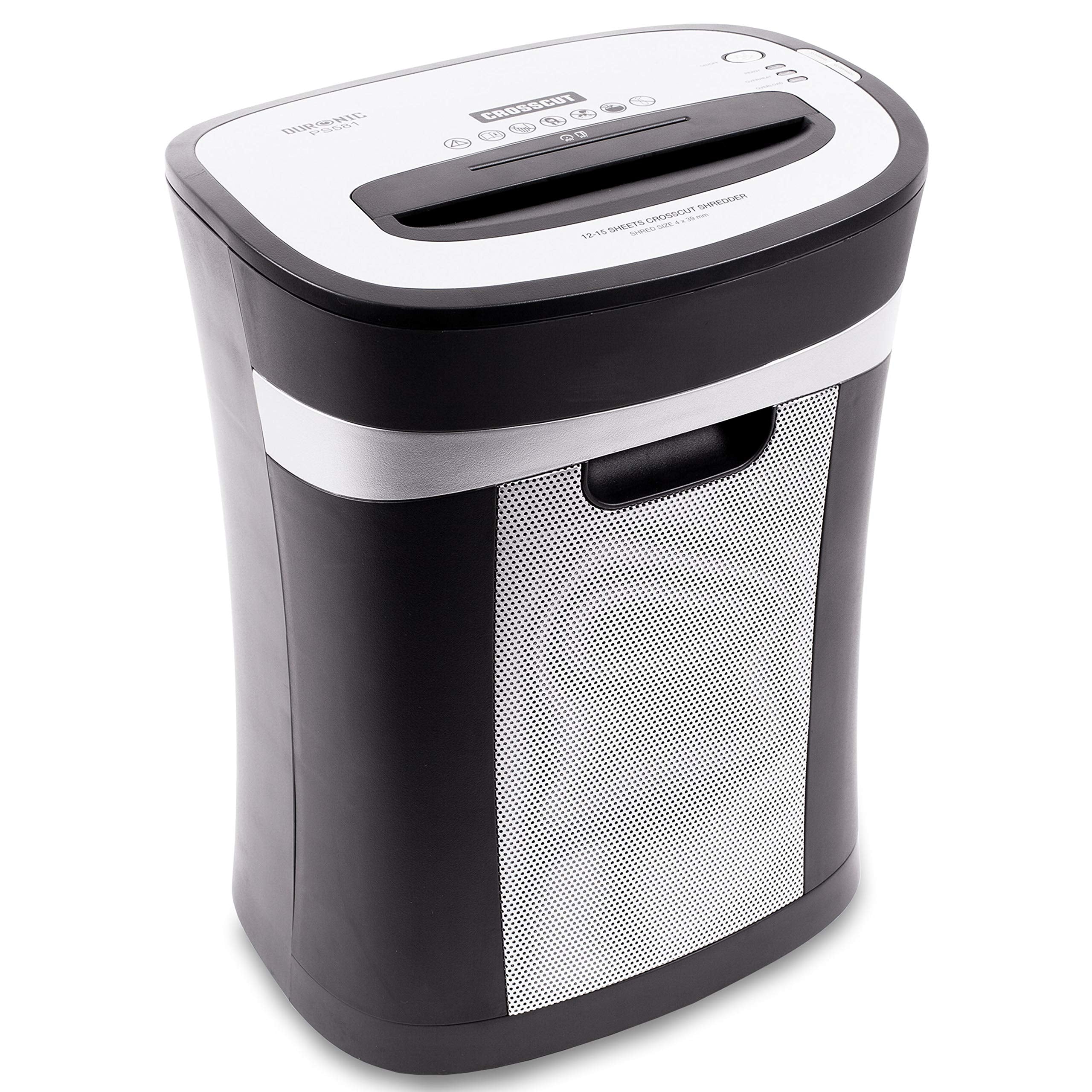 Zoomgoods 15 Sheet XXL Cross Cut Paper Shredder PS581 Extra Large Electric Paper Shredders for Home Office Heavy Duty Shredder with 31L Pull Out Bin Shred CD Card Mail Staple & Clips