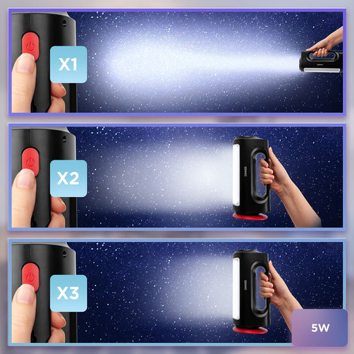 Zoomgoods Emergency Torch RL13, Rechargeable Flashlight Lantern with Bright LED Bulbs, Handheld / Freestanding / Wall Mountable – Lamp 65 Lumens – Torch 240 Lumens