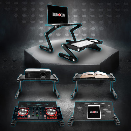 Zoomgoods Laptop Stand DML121 Lap Desk Foldable Computer Table Height Adjustable Macbook Pro Stands Portable Desk Riser for Laptops Tablets Notebooks