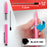 Zoomgoods Stylus Pens IS10P [PINK] [pack of 10] Refillable Ballpoint Pen & Rubber Stylus 2-in-1, Capacitive Stylus Pens for Touch Screen Devices for iPad, Tablet, Surface, Laptops, Kindle