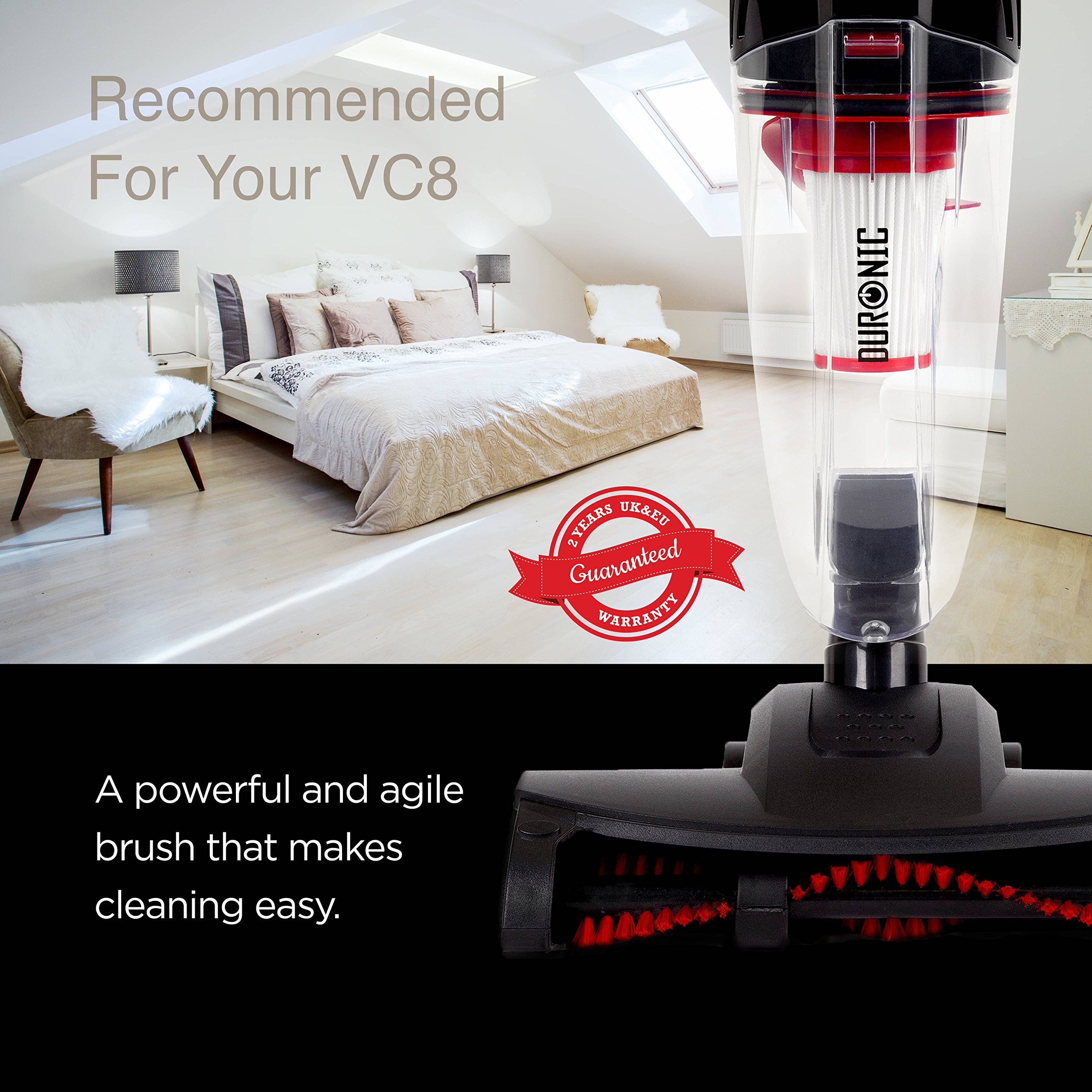 Zoomgoods Vacuum Cleaner Turbo Brush VC8TB | Adds extra cleaning power to the Zoomgoods VC8 Upright Stick Vacuum Cleaner | Compatible with Zoomgoods VC8 Vacuum Cleaners Only | Spare Part | Replacement