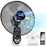 Zoomgoods Wall Fan FN55 Wall Mounted Fans with Remote Control, 16 Inch  3 Speeds, Timer, Black Fan Oscillating Head with 5 Blades for Ultimate Air Cooling For Home, Office
