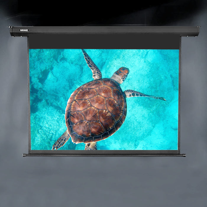 Zoomgoods Electric Projector Screen EPS115 /169 | 115 Inch Screen Size: 254.5 x 143cm / 100.5 x 56.5” 16:9 Ratio Matt White HD High Definition Ceiling Wall Mountable Home Cinema School