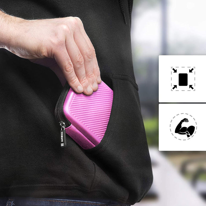 Zoomgoods Hard Drive Case HDC2 /PK, PINK, Portable EVA Storage Pouch for External Hardrive & Cables, Lightweight & Protective, Suitable for WE/Western, Toshiba, Buffalo, Hitachi, Seagate, Samsung