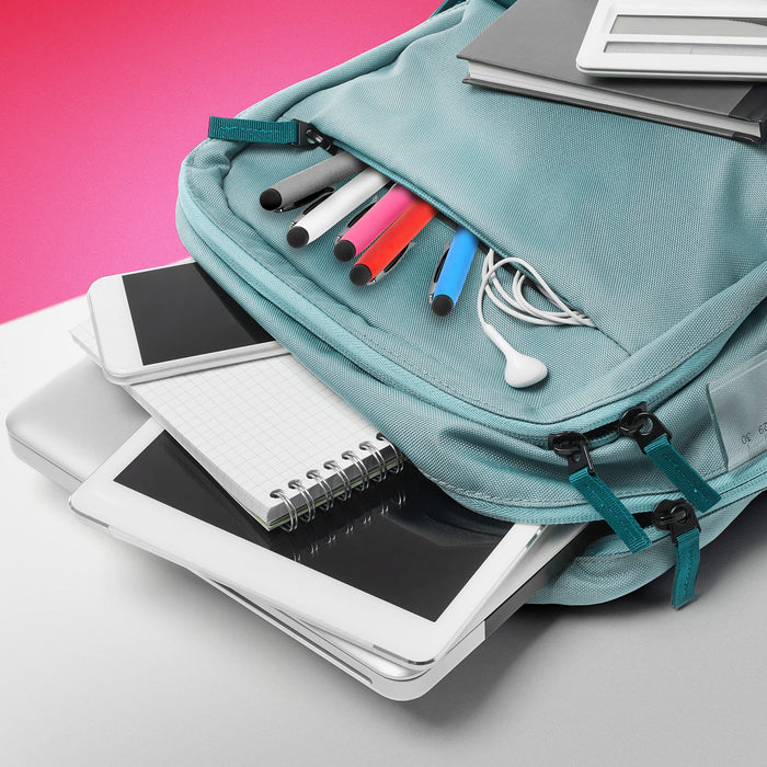 Zoomgoods Stylus Pens IS10M [Multi Colour] [pack of 10] Refillable Ballpoint Pen & Rubber Stylus 2-in-1, Capacitive Stylus Pens for Touch Screen Devices for iPad, Tablet, Surface, Laptops, Kindle