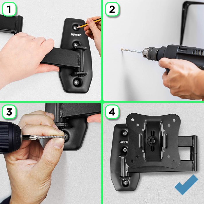 Zoomgoods TV Wall Bracket Mount for 13-30 Inch TVB0920 Vesa 100 Universal Monitor Heavy Duty Tilt Swivel Cantilever 13" 15" 17" 19" 20" 22" 24" 30" Inch LCD | Plasma | LED | 3D | 4K | OLED | QLED TV