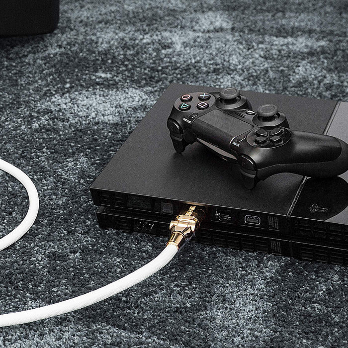 Zoomgoods HDMI Cable HDC01 /3, 3 Metre, WHITE, 1080p High Speed HDMI 1.4 & Ethernet Lead, 24K Gold Plated Swivel Connectors, Good for PS4, PS3, Xbox, Nintendo, Sky+ HD, Virgin, TV, DVD, BluRay