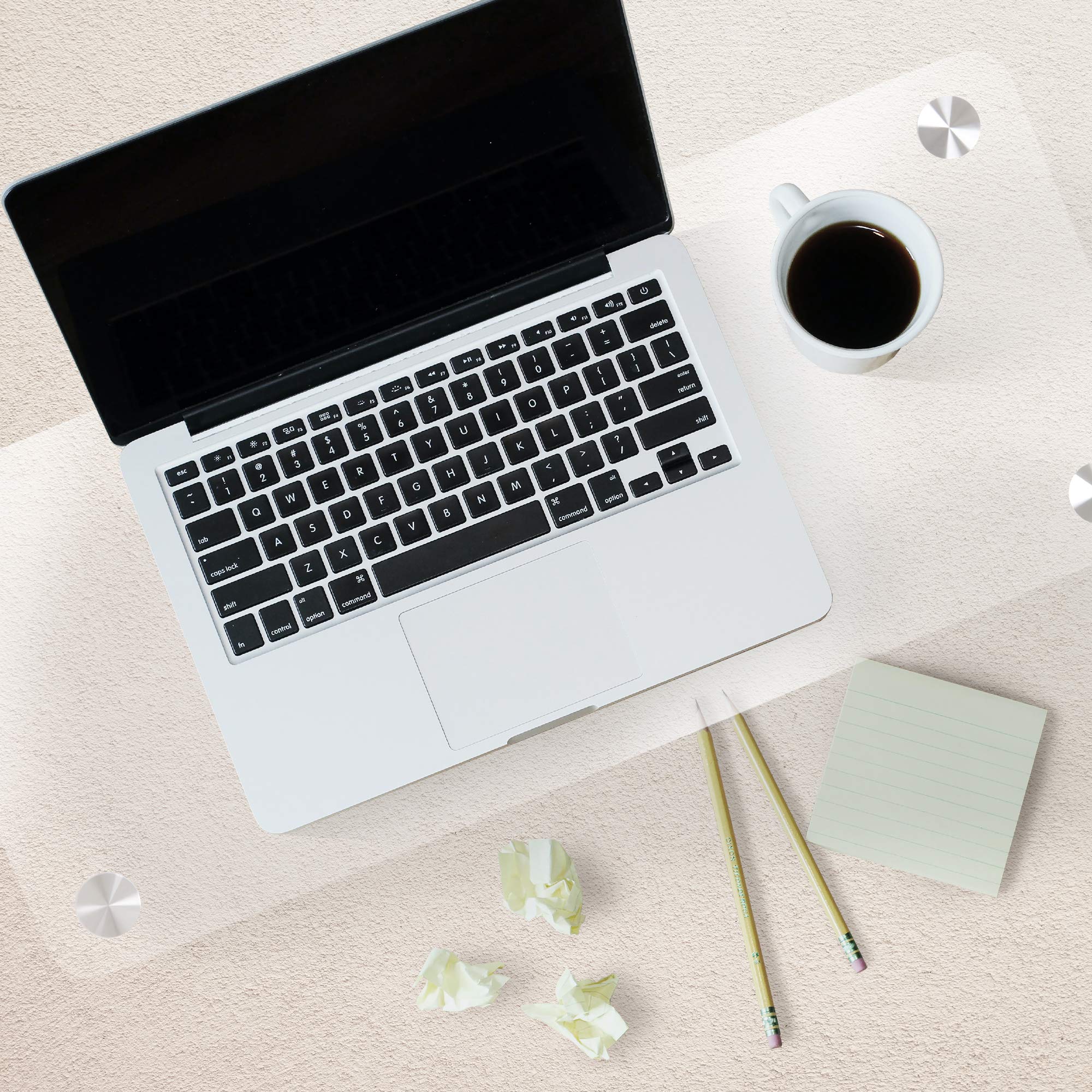 Zoomgoods Monitor Stand Riser DM052-1 | Laptop and Screen Stand for Desktop | Clear Tempered Glass | Support for a TV or PC Computer Monitor | Ergonomic Office Desk Shelf | 20kg Capacity | 56cm x 24cm