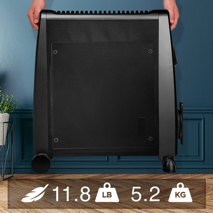 Zoomgoods Electric Heater HV102 Oil Free Convection Heaters, Micathermic Panel Heaters with Remote, Portable Mica Panel Heater for Heating up Homes, Bedrooms, Offices & Garage Spaces