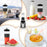 Zoomgoods BL530 mini blender showing multiple things to blend like protein shakes, baby food, milkshakes, smoothies, juice