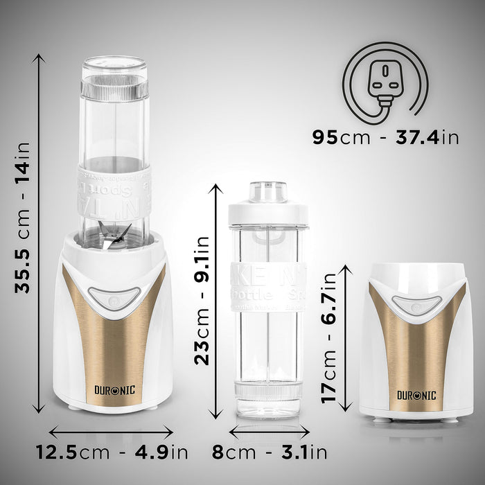 Zoomgoods BL540 electric portable blender dimensions height, length, width, depth with UK cable 95cm