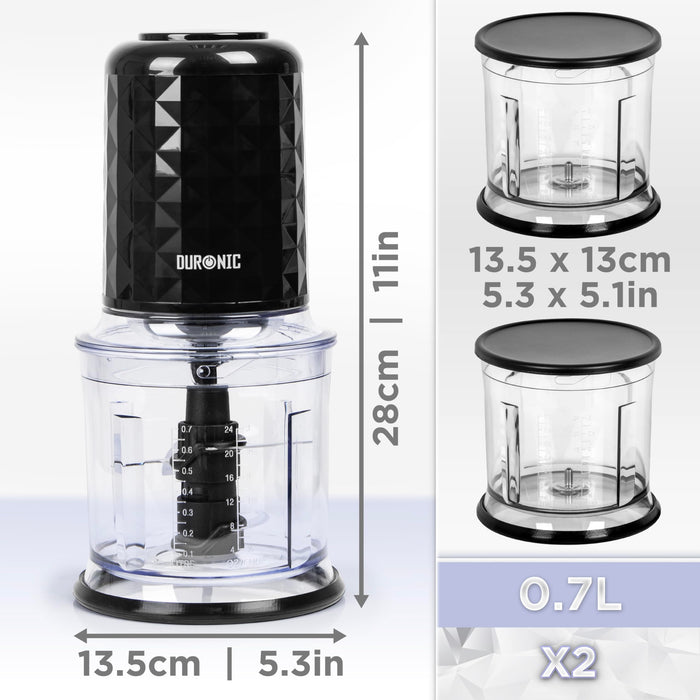 Zoomgoods CH57 BK mini chopper dimensions and capacity of 1.7L