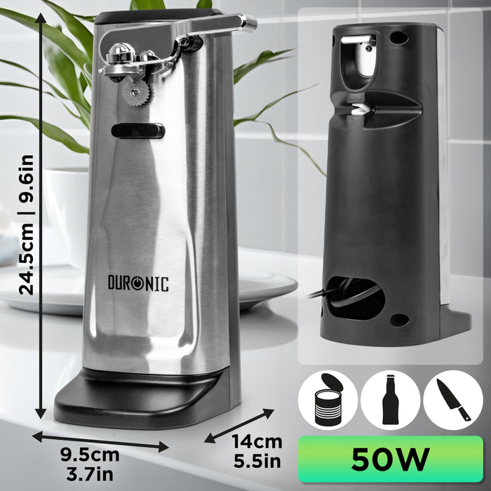 Zoomgoods CO60 electric can opener bottle opener knife sharpener dimensions wattage 50W