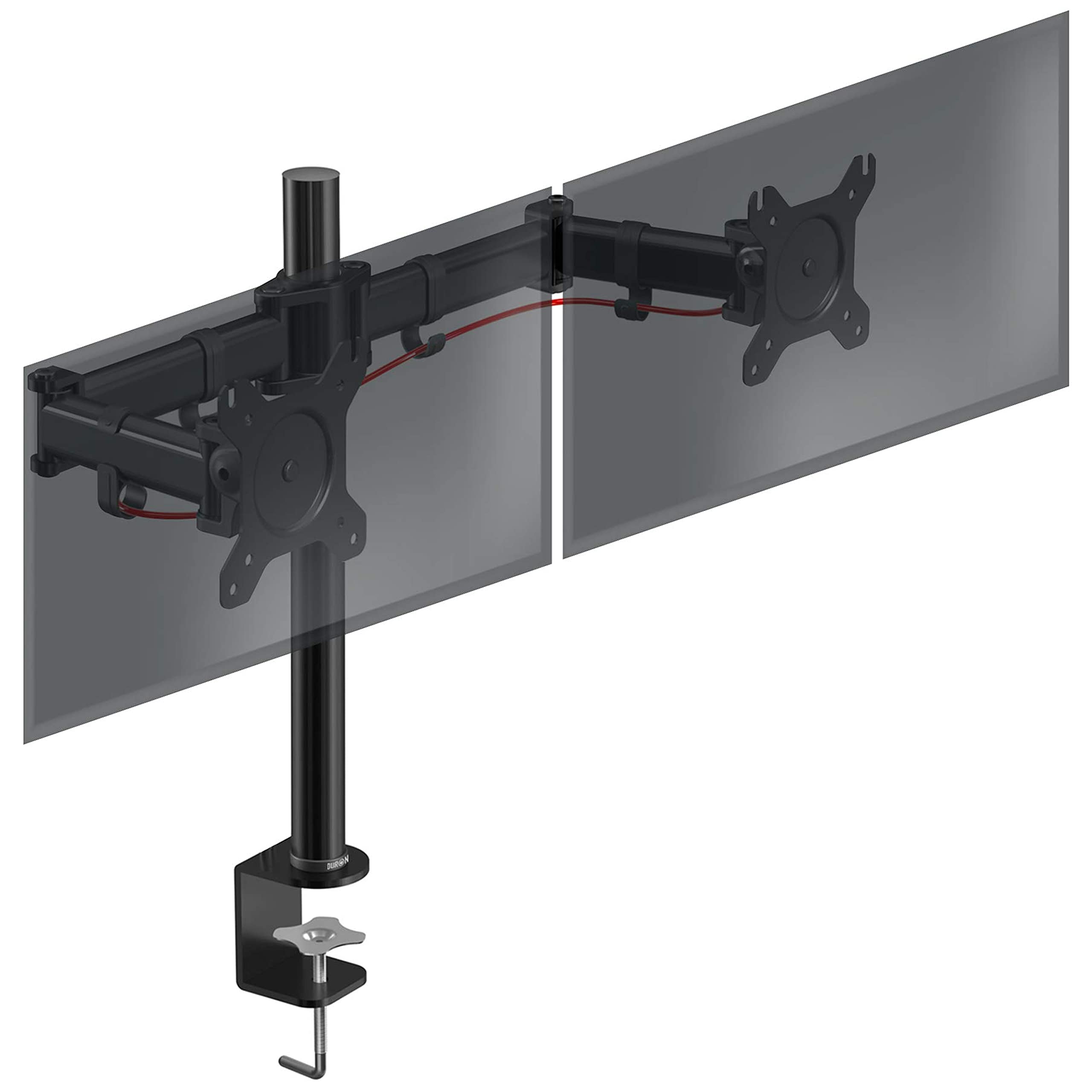 Zoomgoods DM252 BK computer monitor arms for two computer monitors compatible with Dell, Philips, Samsung