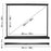 Zoomgoods DPS40/43 projector screen dimensions height, length, width, depth for home, office, school