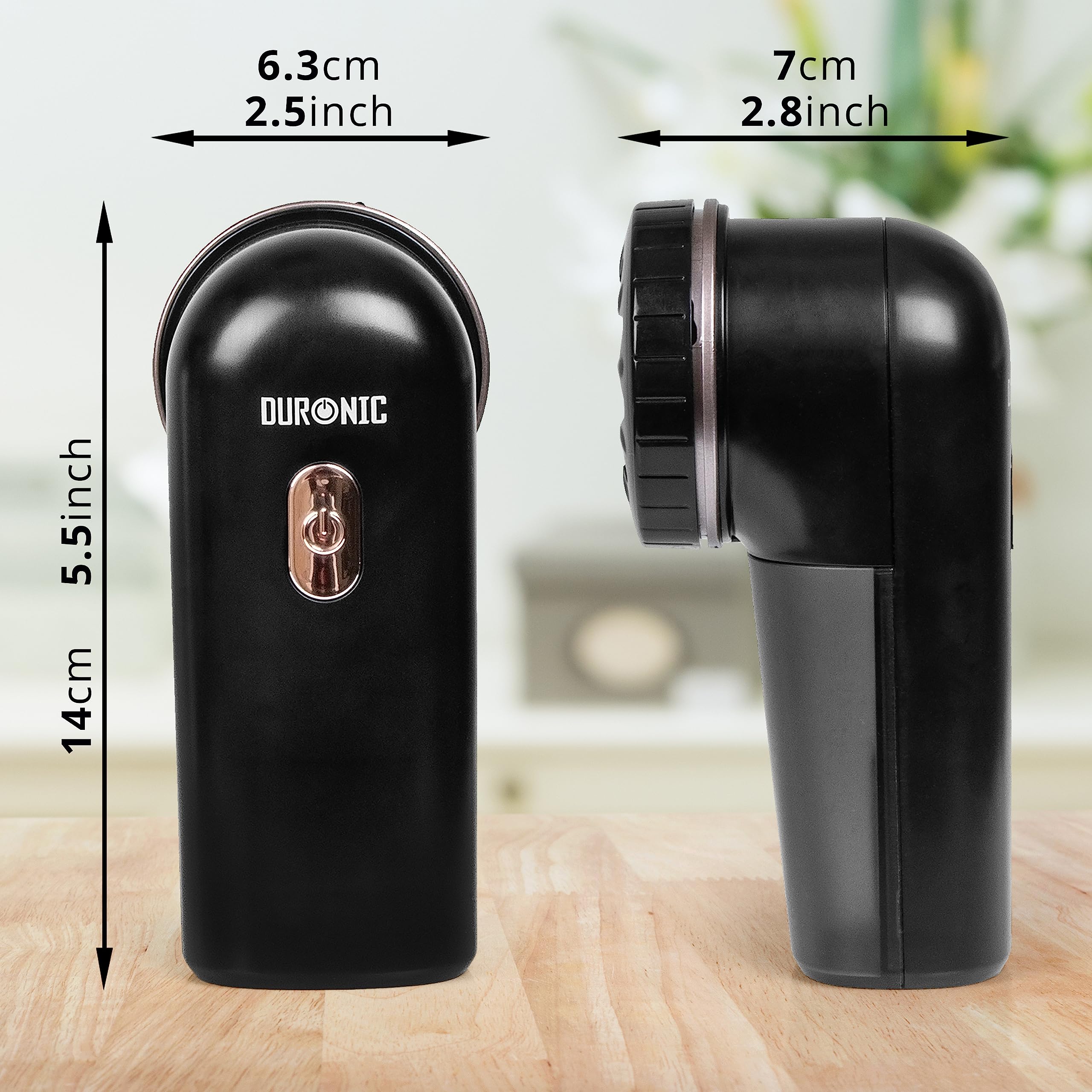 Zoomgoods FS22 BK electric lint shaver for clothing, couch, sweaters, dimensions with length, height and width