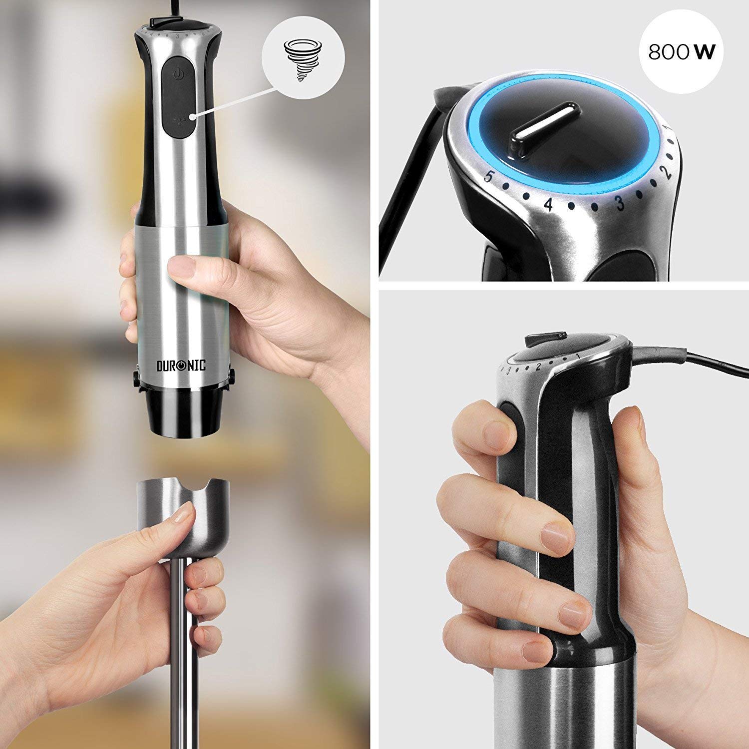 Zoomgoods HB8010 hand mixer with turbo boost to pulse food quicker and wattage 800W