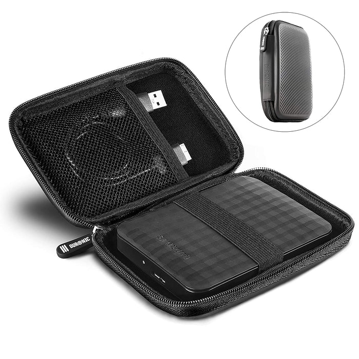 Zoomgoods HDC2 /GY portable hard drive case open to fit hard drives, SSDs, chargers, cables, and more