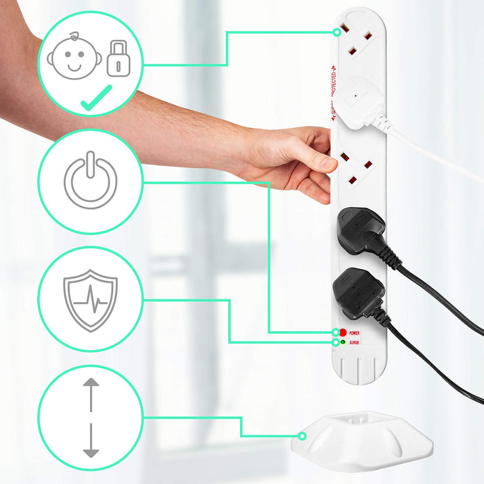 Zoomgoods ST10W surge tower child-friendly with power switch and surge protection with tower stand