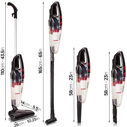 Zoomgoods VC8 BK stick vacuum cleaner dimensions height width length