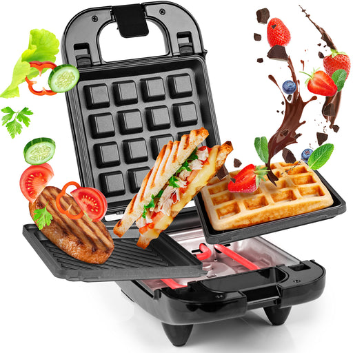 Zoomgoods WM32 waffle maker with detachable plates for waffles, breakfast, sandwiches, meat, dessert