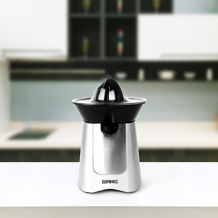 Overview of the Zoomgoods JE6SR electric citrus juicer showcased aesthetically on kitchen countertop