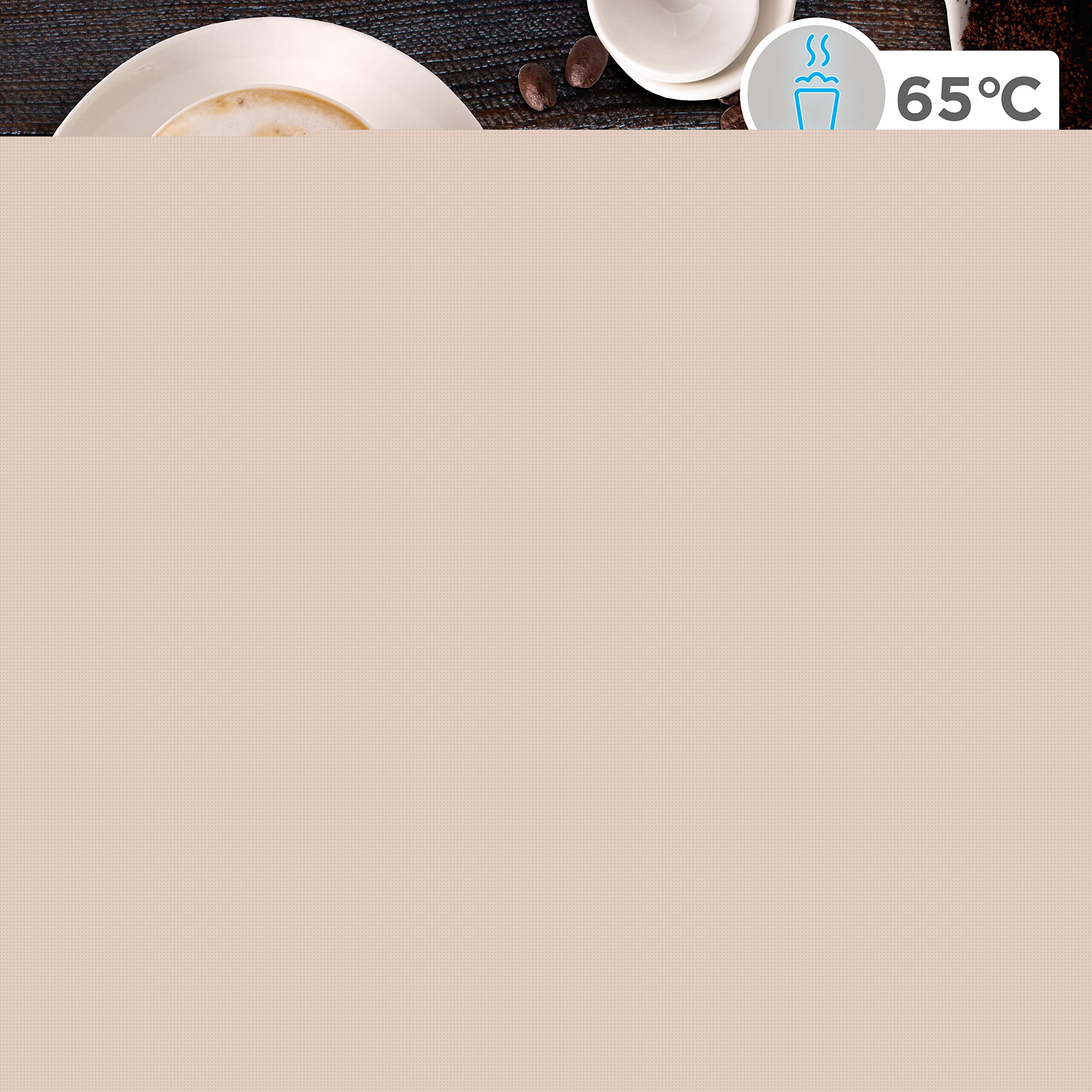 Two beverages shown made using the cold foam function and the hot foam function, made using the Zoomgoods MF500 BK electric milk frother