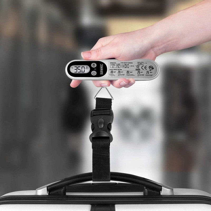 Zoomgoods Luggage Scales Silver LS1014 | 50kg Capacity |For Travel Luggages Suitcases and Bags | Overweight Warning Light | Portable